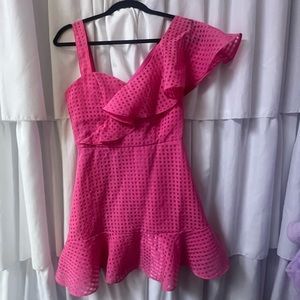day + moon pink ruffle dress